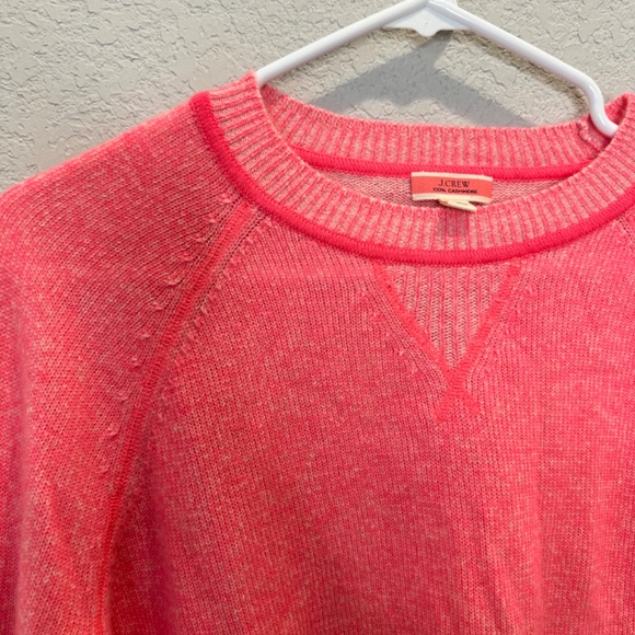 J. Crew Vibrant Pink Crew Neck Sweater - Picture 2 of 5